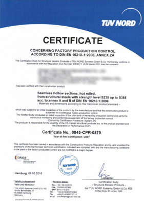 CPR建材指令认证